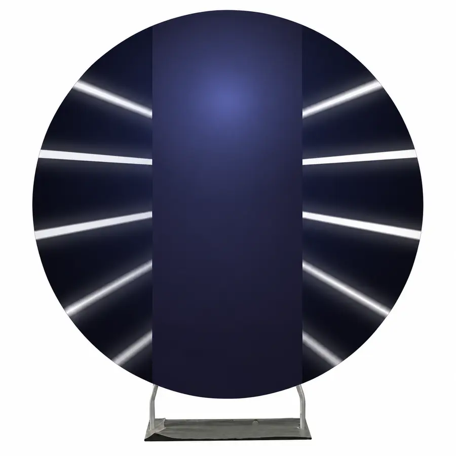 Neon Tunnel circular backdrop, Side B