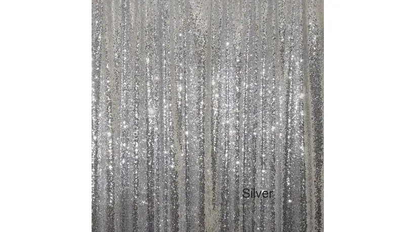 Oval Booth with Silver Sequin finish