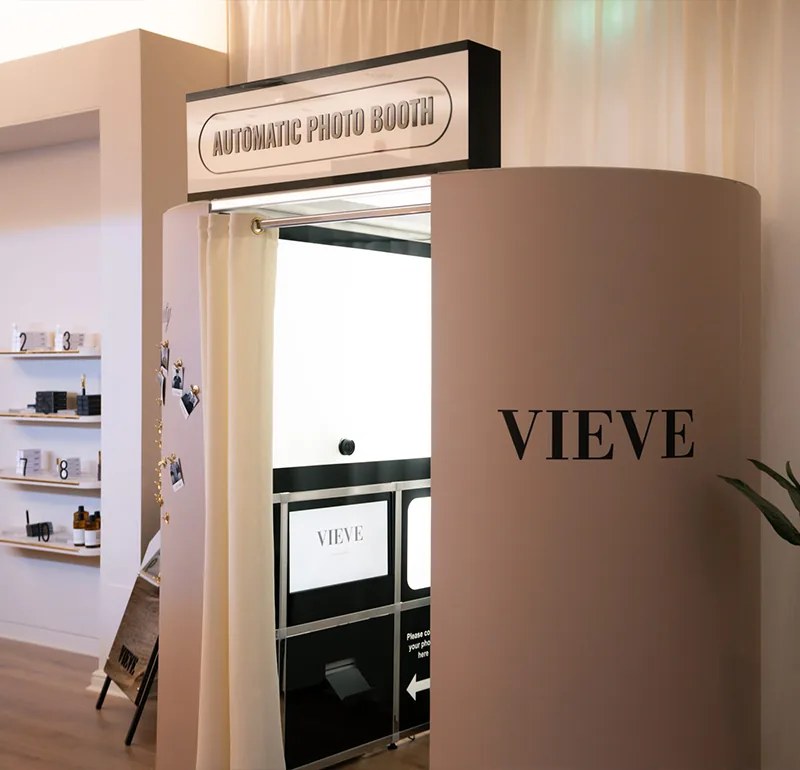 VIEVE branded photo booth activation