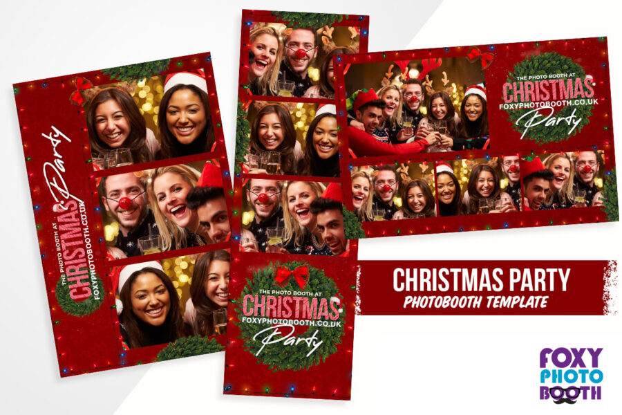 Festive digital photo booth backgrounds and Christmas print designs